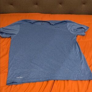 Nike Men's Heather Blue Short-Sleeve Dri-FIT Tee
